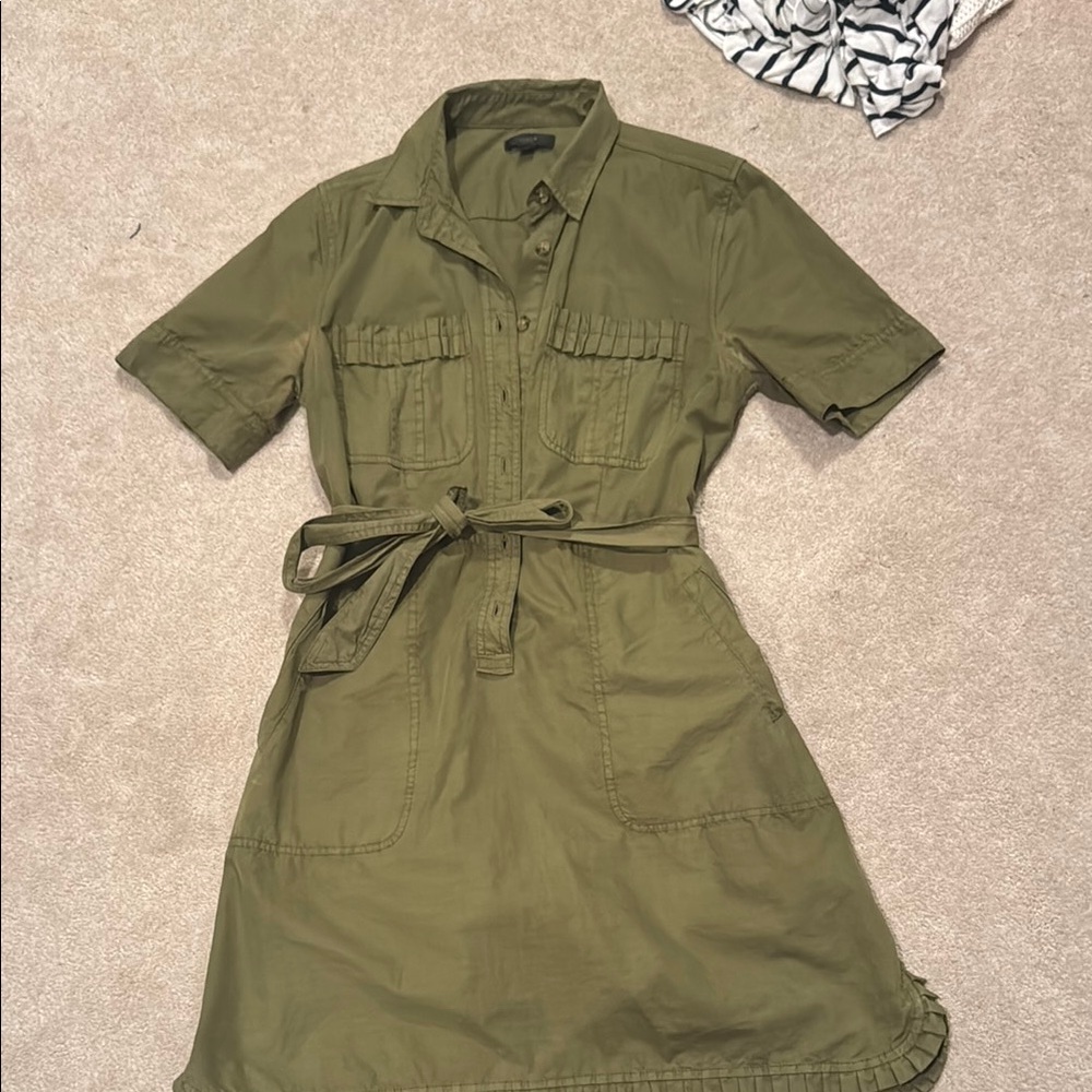 Olive Green Shirt Dress